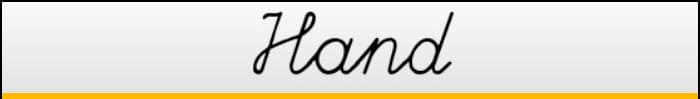 hand font
