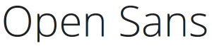 Open Sans font