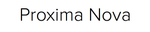 Proxima Nova font