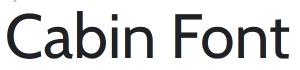 cabin font