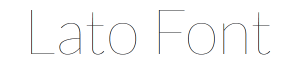 lato font